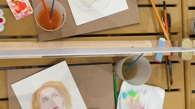 Portrait à l'aquarelle